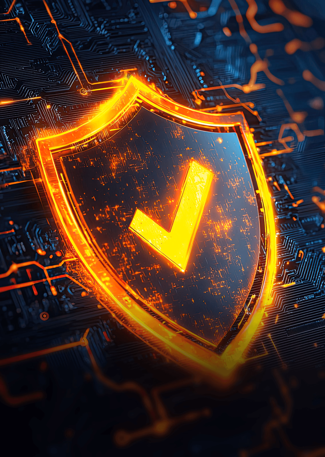 photo of a secure badge with orange light