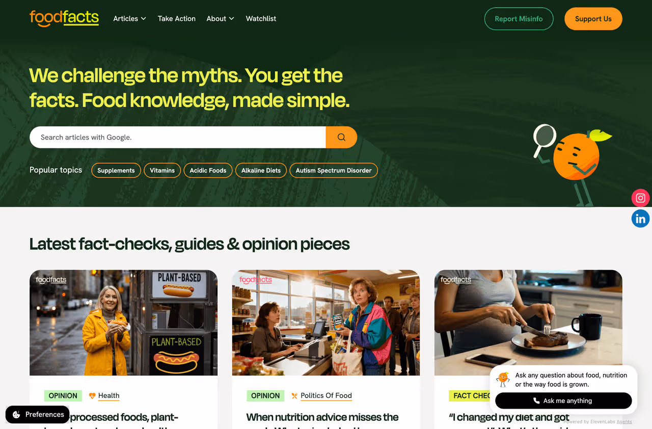 A client website built by South Digital