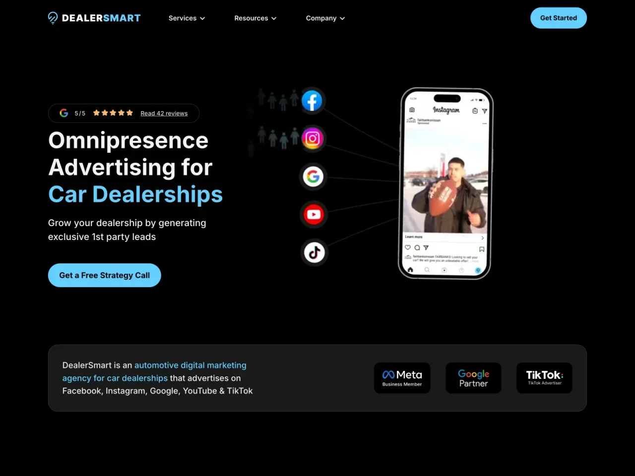 Screenshot of the website built by South Digital — Light rebrand, new website and ongoing SEO support for DealerSmart