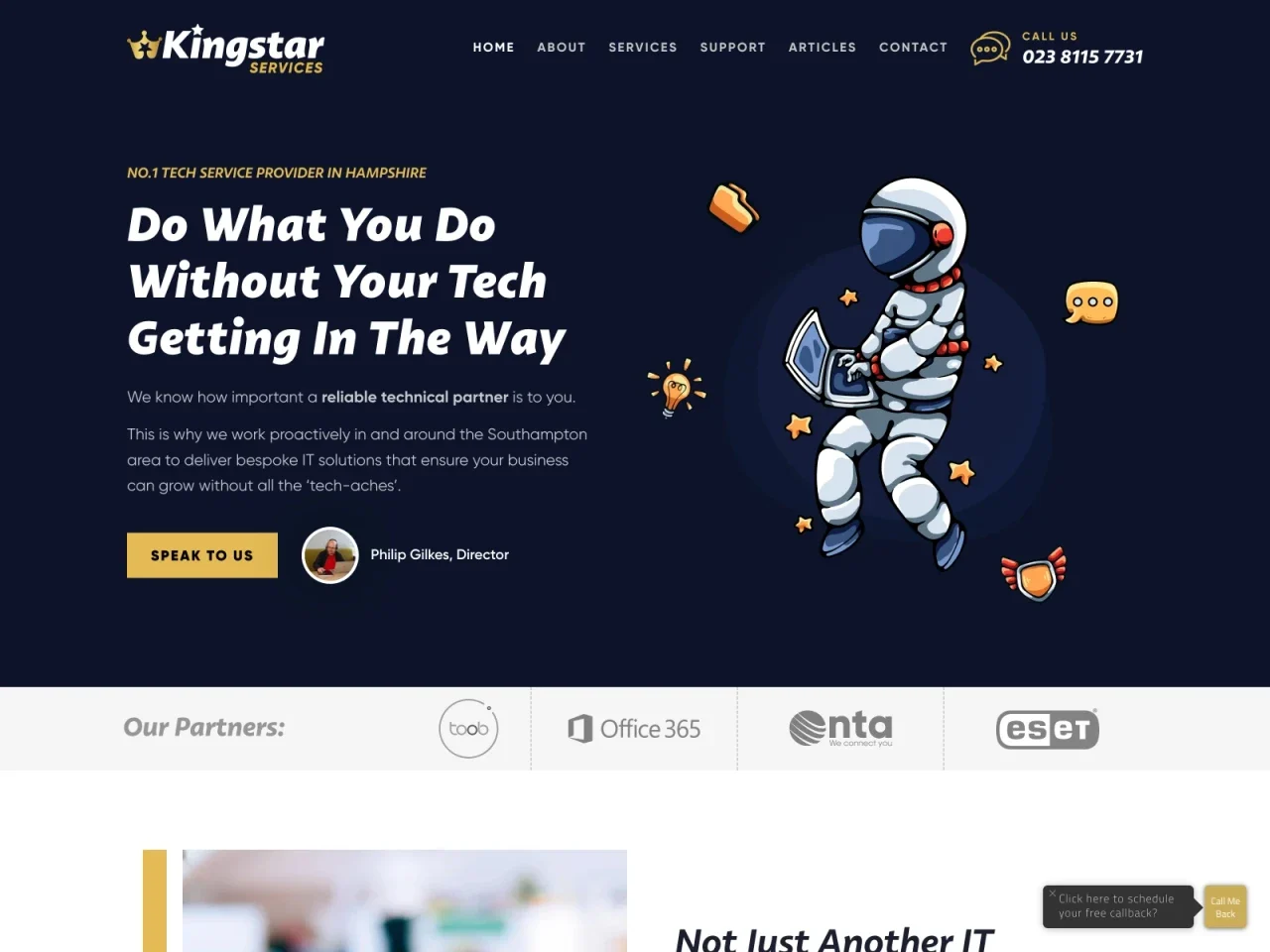Screenshot of the website built by South Digital, Rebrand and new website for a long-standing service business
