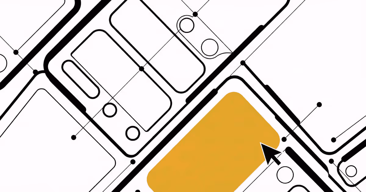 Abstract style guide with colour swatches and type bars, representing brand guidelines.