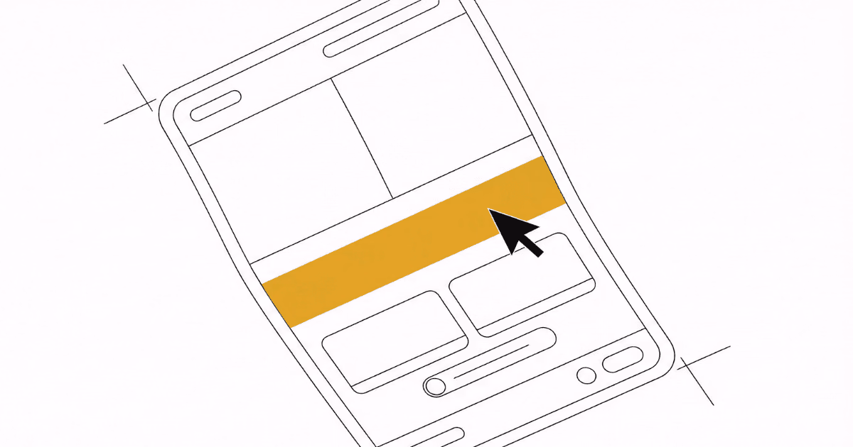 Abstract single page frame with strong hero section, representing landing page design.