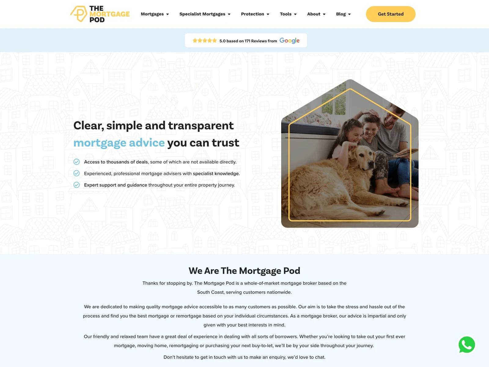 The Mortgage Pod website homepage