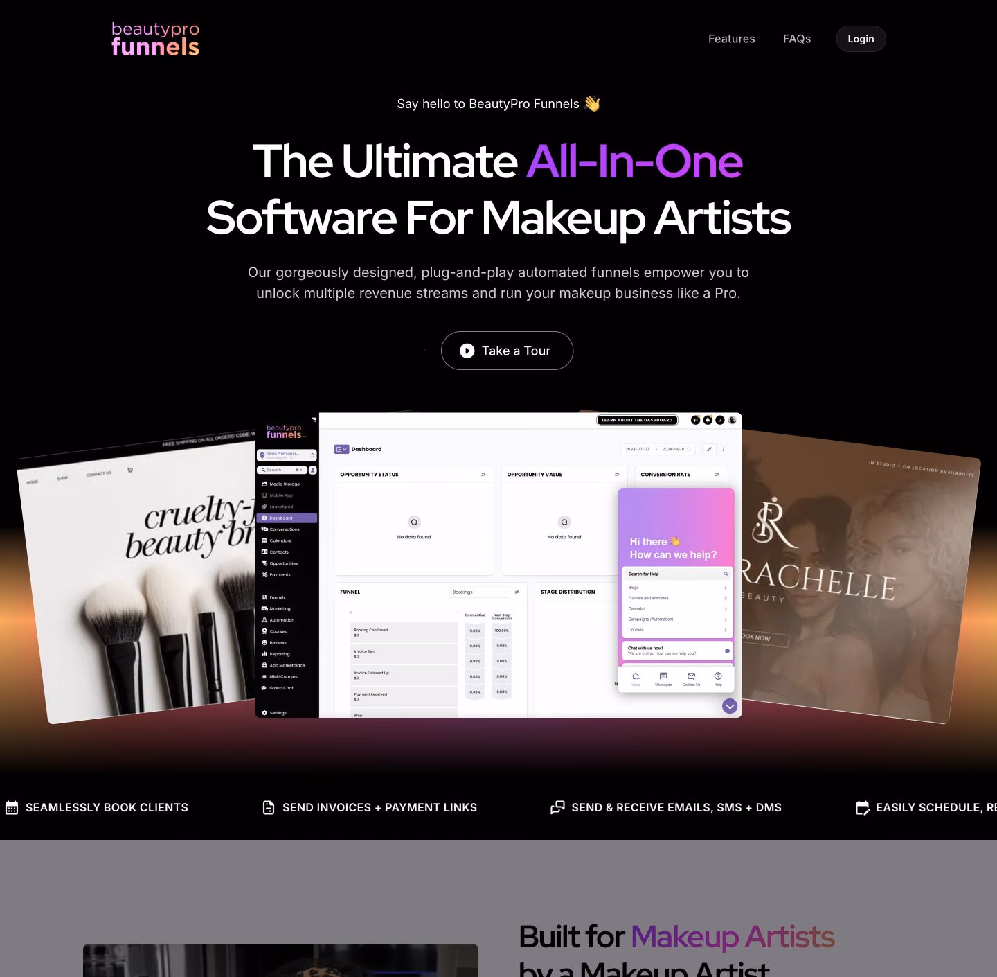 BeautyPro Funnels website