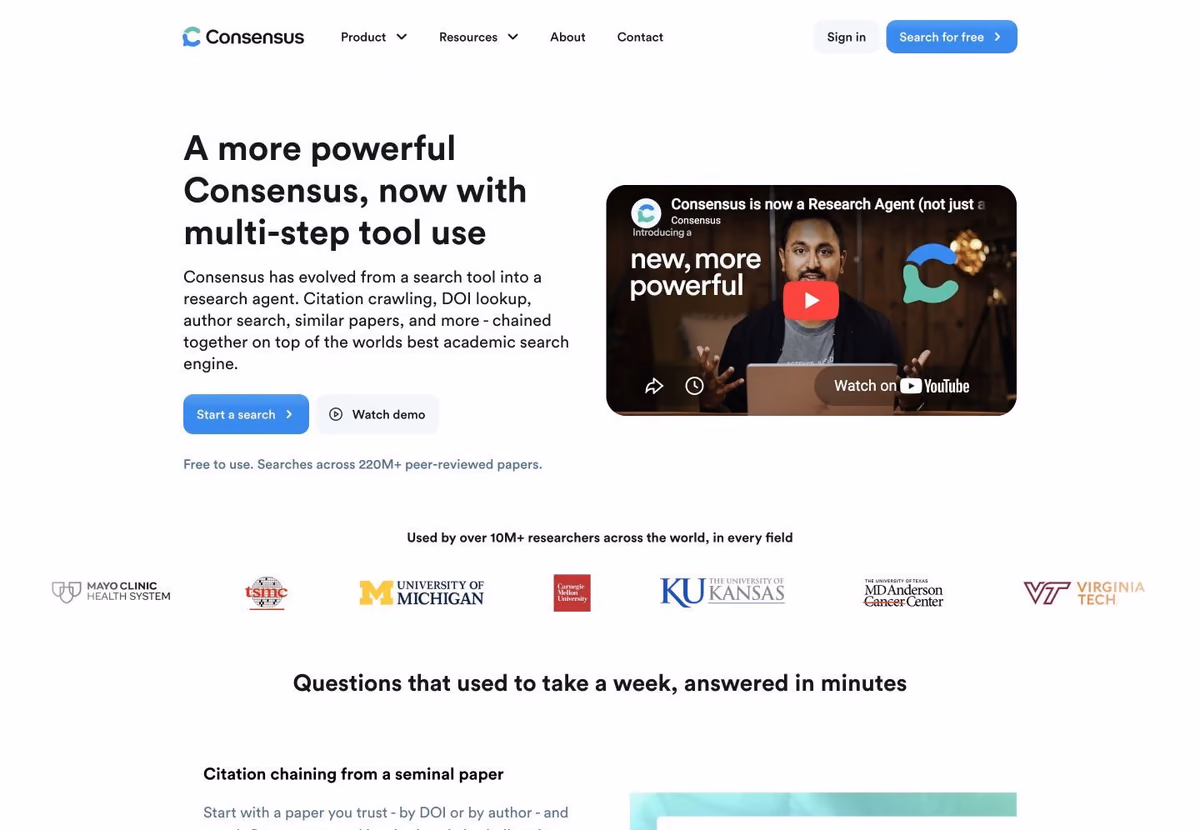 Consensus website