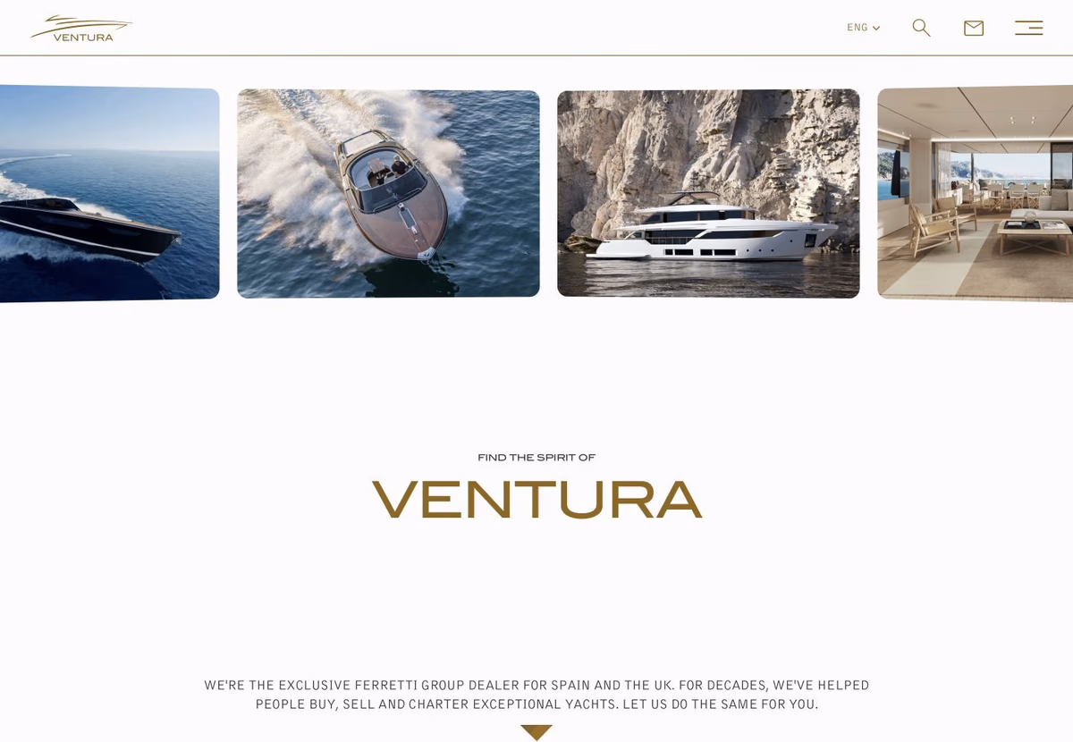 Ventura Yachts website