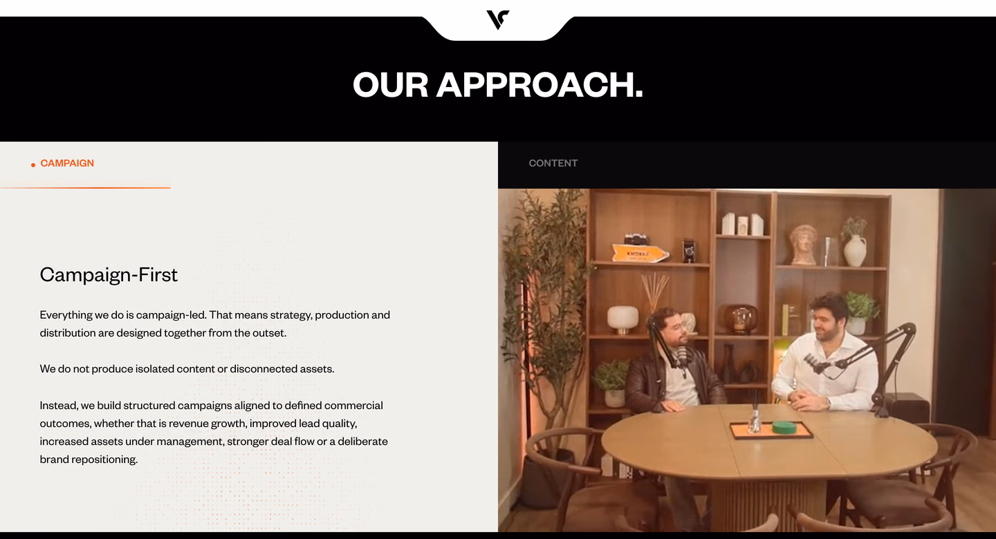 Vested Creative approach website
