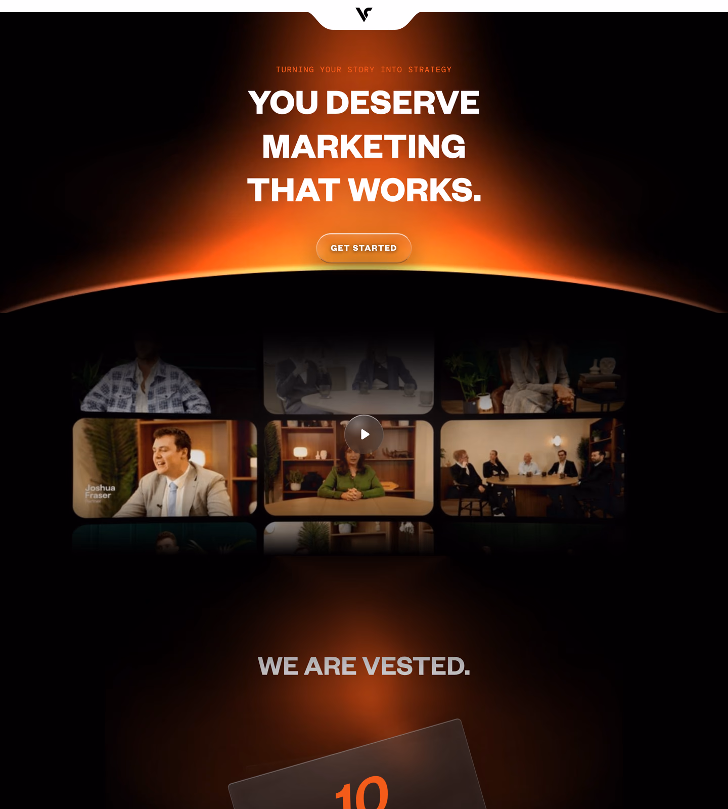 Vested Creative website