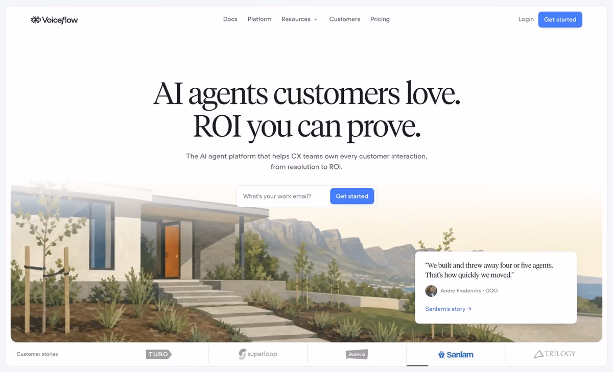 Voiceflow website